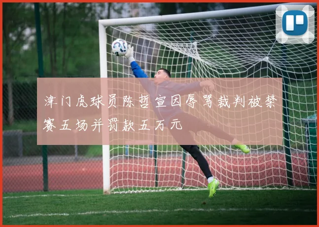 津门虎球员陈哲宣因辱骂裁判被禁赛五场并罚款五万元